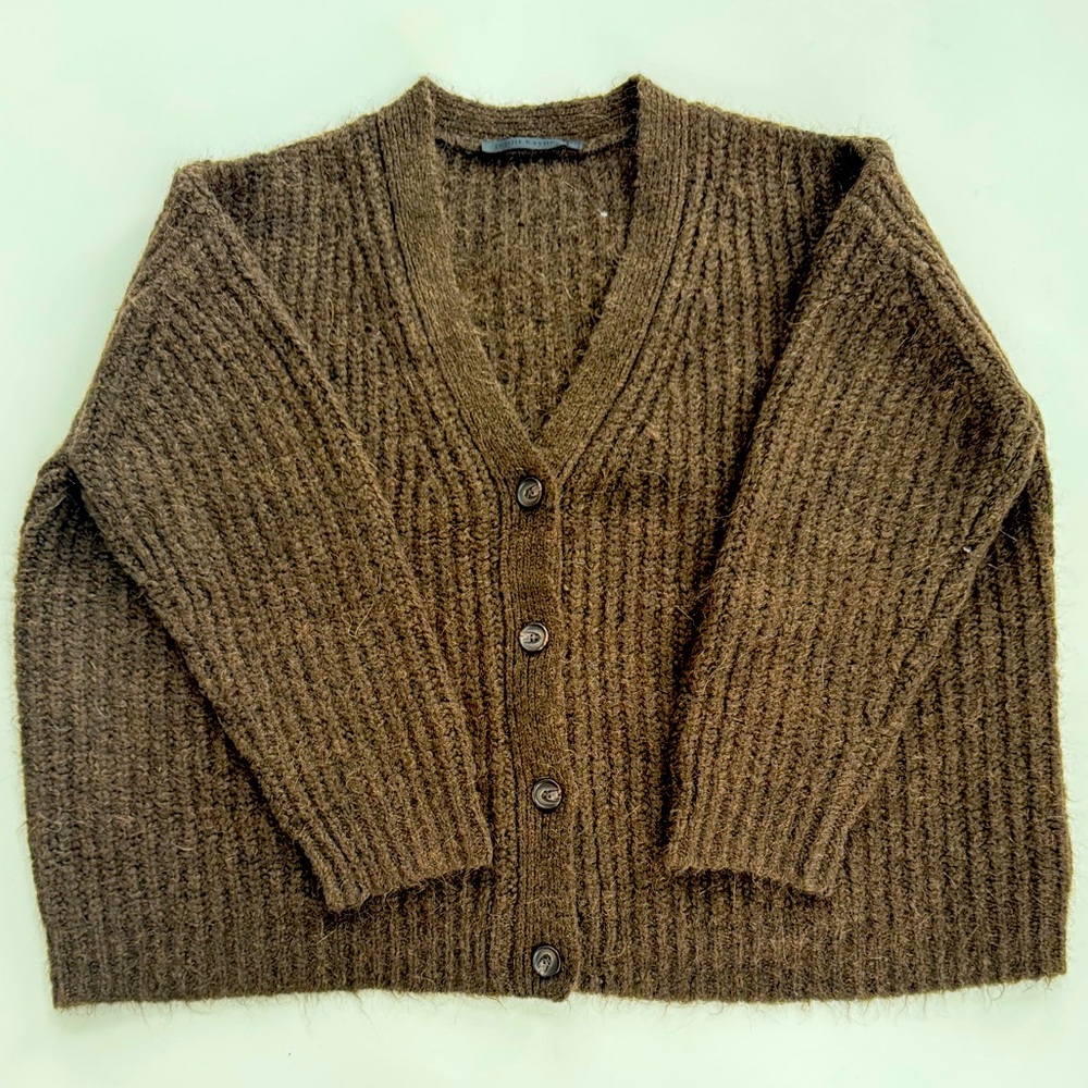 Jenni Kayne Cocoon Cardigan - Dark Brown - Size L